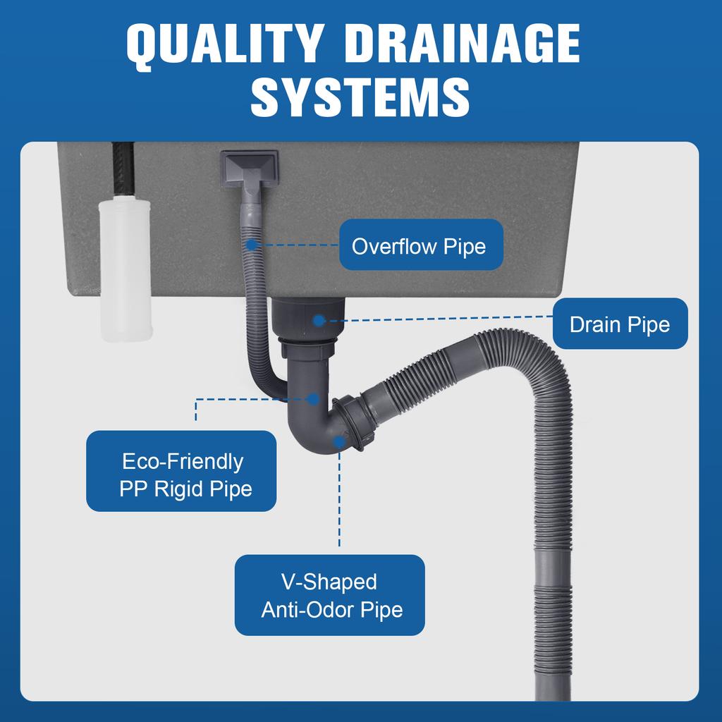 Раковины из нержавеющей стали с краном Кухонная раковина и несколько аксессуаров Бытовые раковины для посудомоечной машины для комнаты Ванной Комнаты Фермерский дом