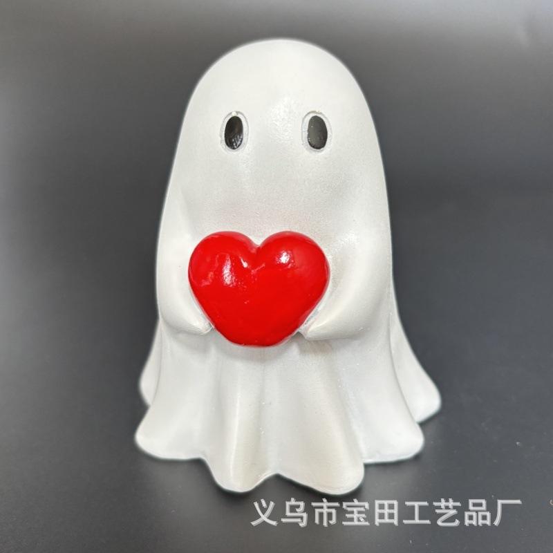 Halloween cute white ghost party decoration garden ornaments study table decoration knickknacks