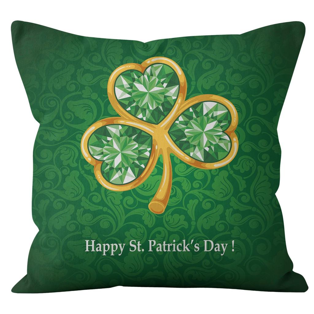 Наволочка для дома Ст. Наволочка на День святого Патрика Четырехлистный клевер Клетчатая Наволочка на диванную подушку