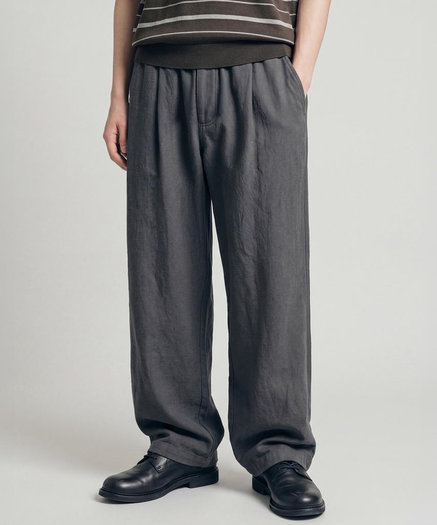 JEMUT Airflow Linen-Like Pants Dark Grey Hslp2697
