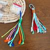 Rainbow Color Hand-Woven Pendant Mobile Phone Universal Lanyard Mobile Phone Bag Key Accessories Gift Pendant