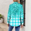 Women's Shirt Blouse Print Button Long Sleeve Casual Basic Shirt Collar Regular Top