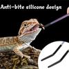 2Pcs Stainless Steel Lizard Feeding Tweezers Non-slip Reptile Feeding Tongs  Gecko Snake Accessories