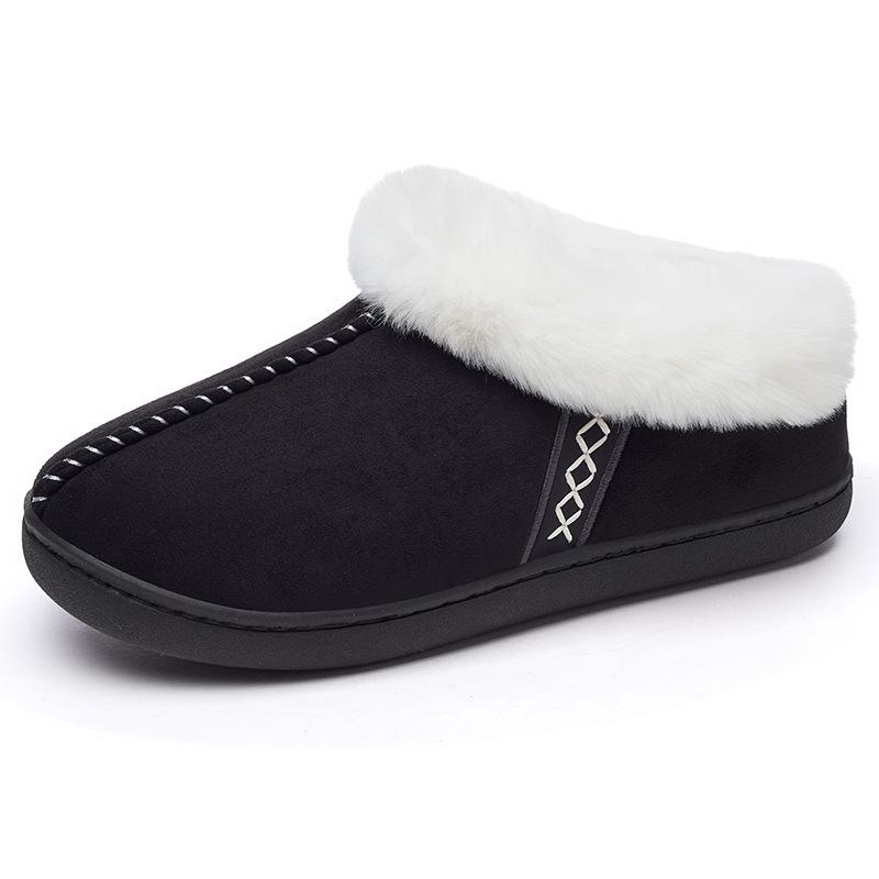 Fashion Crestar Winter Fur Plush Slippers For Women New Soft Comfortable Warm Indoor Outdoor Cotton Shoes Lady Slip On Fuzzy Slippers