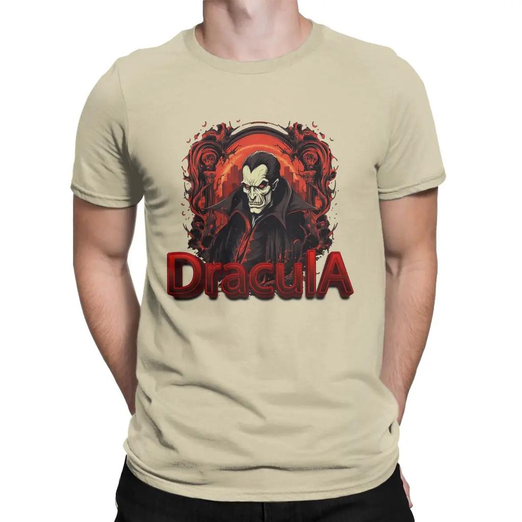 Vintage Dracula Scary Halloween Vlad the Impaler aka Dracula Thug Portrait100% Cotton T Shirt Short Sleeve Plus Size Clothing