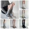 Ballet Style Knitted Foot Cover Y2K Women Leg Warmers Solid Color Lolita Boots Cover  Autumn/Winter