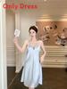 Ice Silk Sleepwear Women Summer Sleeveless Nightdress With V Neck For Home Relaxation