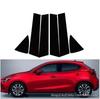 Mazda 2 Demio 2015-2023 Ярко-черная наклейка на центральную стойку дверной рамы автомобиля