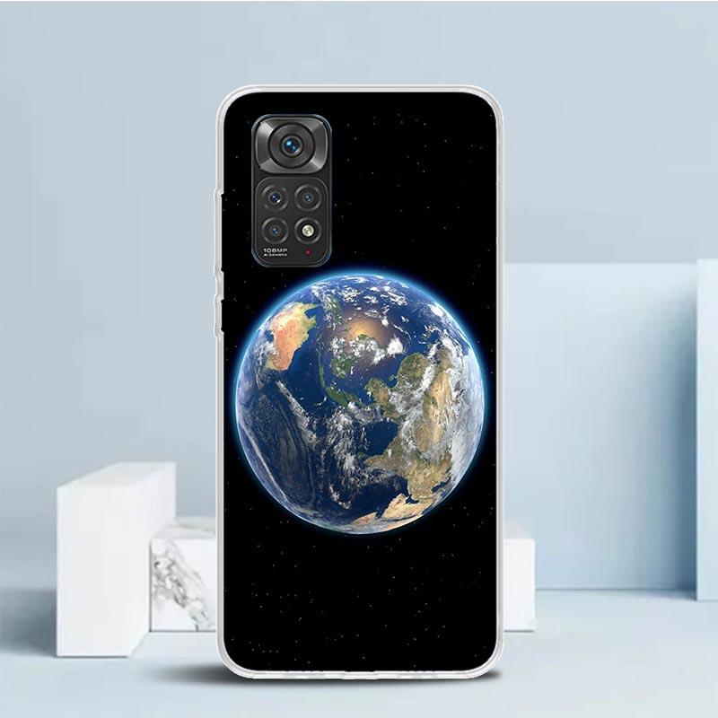Мягкий чехол 'Звезды Земли Космос' для телефона Xiaomi Redmi Note 15 14 13 12 Pro Plus Чехол 14S 11S 11T 11E 10S 10 4G Чехол с рисунком Redmi