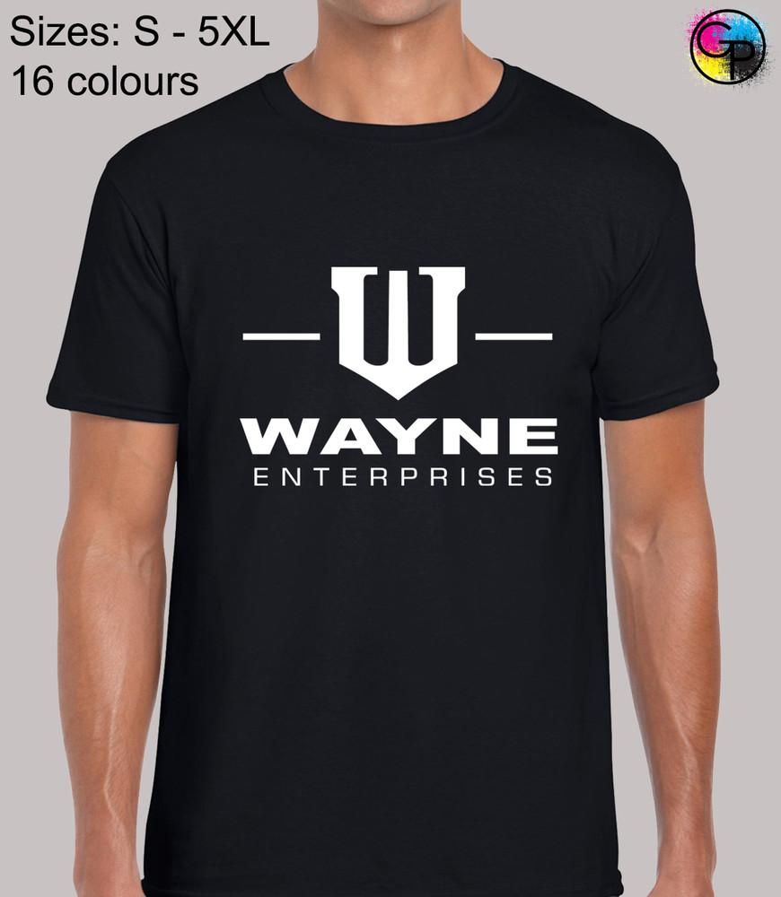 Wayne Enterprises Super Hero Movie and Comic Book Fan Novelty T-Shirt Top for Men