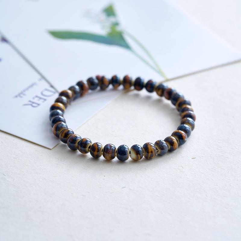 Керамический браслет ювелирные изделия модный цветочный глазурь бисерный браслет многоцветный повседневный богемный браслет