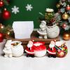 Christmas Santa Claus Epoxy Mold Small Item Storage Candle Container DIY Casting Mold Reusable Holiday Decor