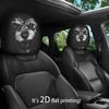 2PCS Washable Scary Eye Car Headrest Covers Elastic Car Seat Headcover  Gift for Car Lover