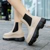 Women's Elastic Band New Martin Rain Boots Platform Plastic Waterproof Outdoor Work Shoes Kitchen Overshoes