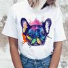 Dachshund Pug Teckel Funny T-Shirt Women Harajuku Cute French Bulldog Frances German Shepherd T-Shi