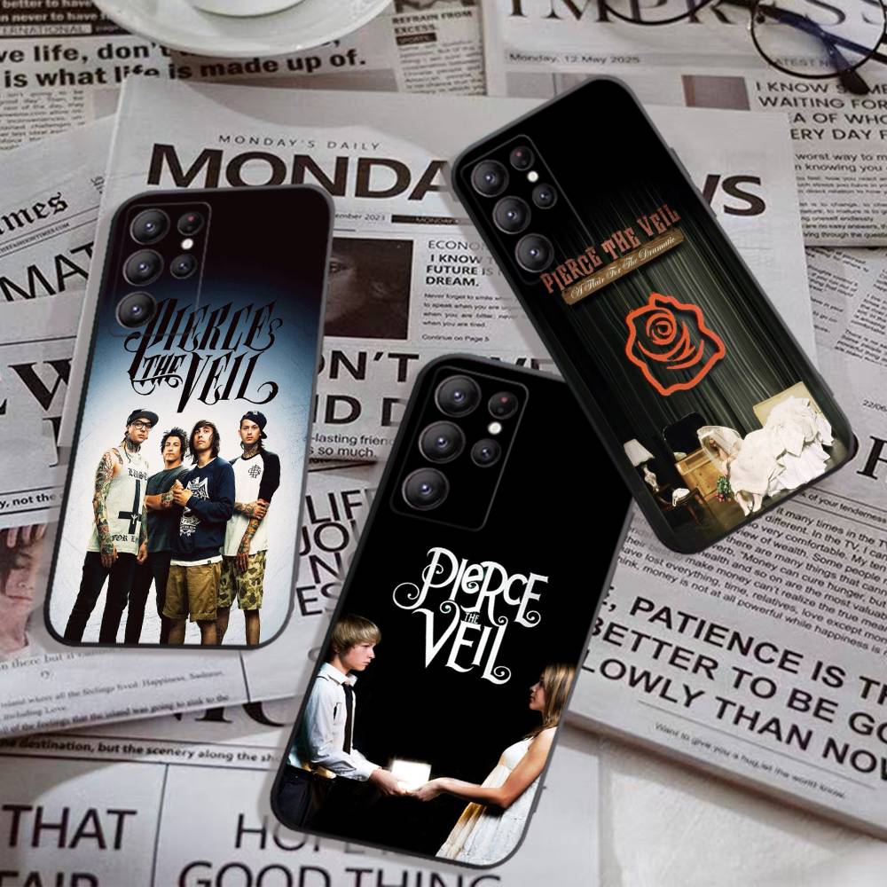 Чехол для телефона P-Pierce The Veil Band для Samsung S 24 fe 25 Ultra plus 20 lite 21 30 22 23 24 22 Ultra 5G Fundas