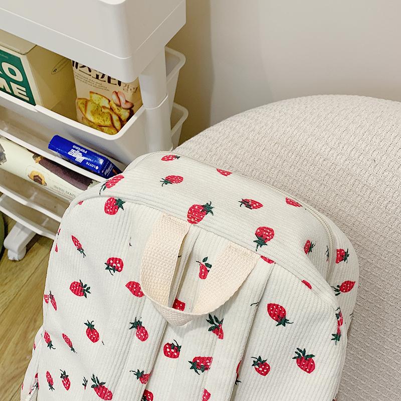 Большая вместимость школьного рюкзака с фруктовым узором