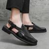 Sandals Summer Men Hollow Non-slip Soft Breathable All-match Classic Wearable Fashion Casual Leather Sandals 38-47