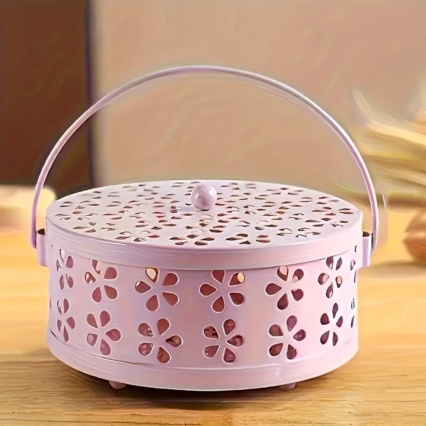 Ретро чугунная противомоскитная спираль Box-Flower Hollow Art Design Открытый кемпинговый репеллент от комаров Артефакт + бытовая плита | Портативный дорожный набор с ручкой