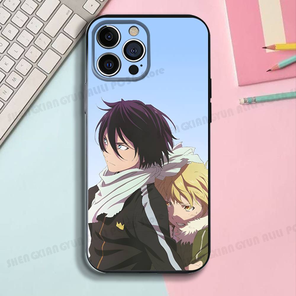 Аниме Y-Ято H-Хиёри Y-Юкине Черный Чехол для Телефона Для IPhone 17 16 15 14 13 12 13 12 11 Pro Max Plus X XR Силиконовый Мягкий Задний Чехол