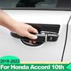 Для Honda Accord X 10-го поколения 2018     Гибридный ABS Накладка-чаша на внешнюю ручку двери автомобиля Защитная накладка-стикер