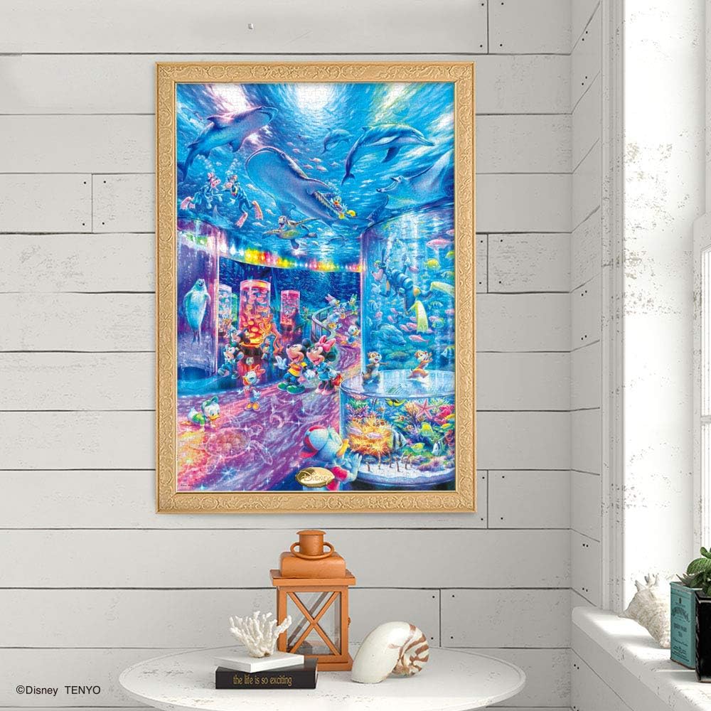 Головоломка Tenyo Disney Night Aquarium, 1000 деталей, светится в темноте, с клеем и шпателем 51x73,5 см
