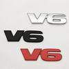 3D Металлический Стайлинг Автомобиля Логотип Двигателя V6 Значок на Переднюю Решетку Радиатора Эмблема на Задний Багажник Наклейка на Боковое Крыло Кузов Автомобиля Авто Аксессуары для Внешнего Вида
