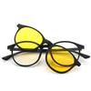 2245 Magnet Clip Round Myopia Glasses 0 -0.5 -1.0 -2.0 To -6.0  Hyperopia Sunglasses +0.5 +1.0 +2.0 To +6
