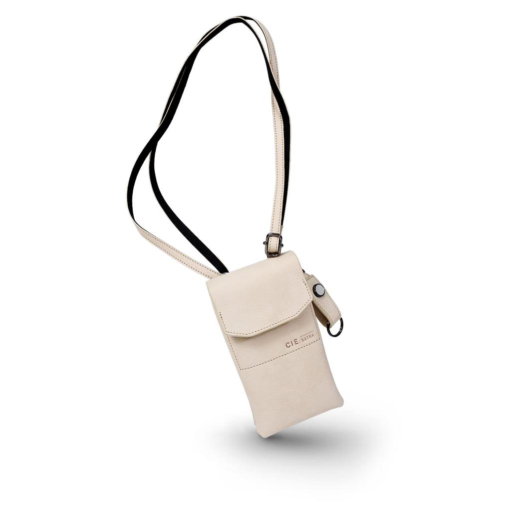 CIE FOLK MOBILE SD-S TAUPE Genuine Leather Nubuck with Hook and Eye Closure and Reflector, Smartphone Shoulder Bag for Men and Women