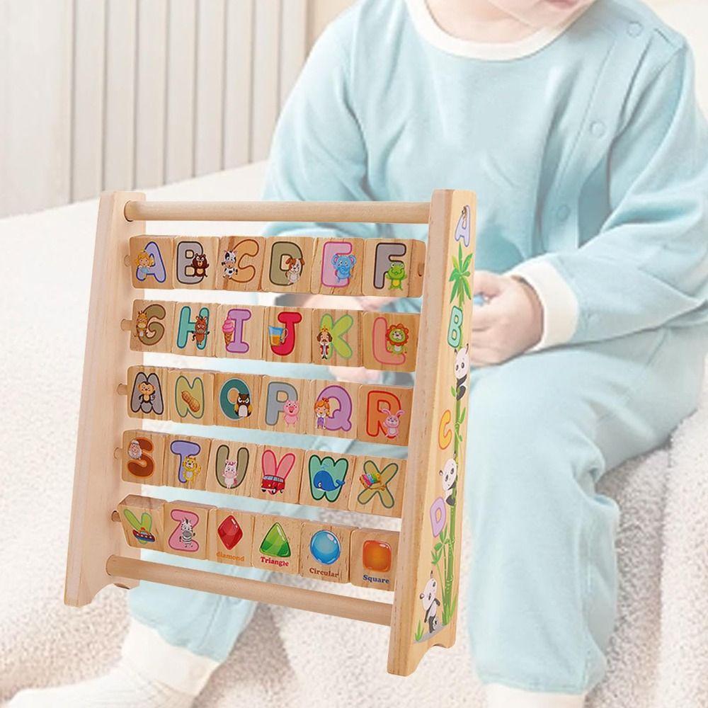 Arithmetic Wooden Letter Board English Alphabet Early Education Board Baby Gift