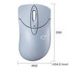 Sanwa Supply Bluetooth 5.0 Mouse, Quiet, 3 Buttons, Blue LED, Compact, "IO Plus" Series, Sky Blue, MA-IPBBS303BL