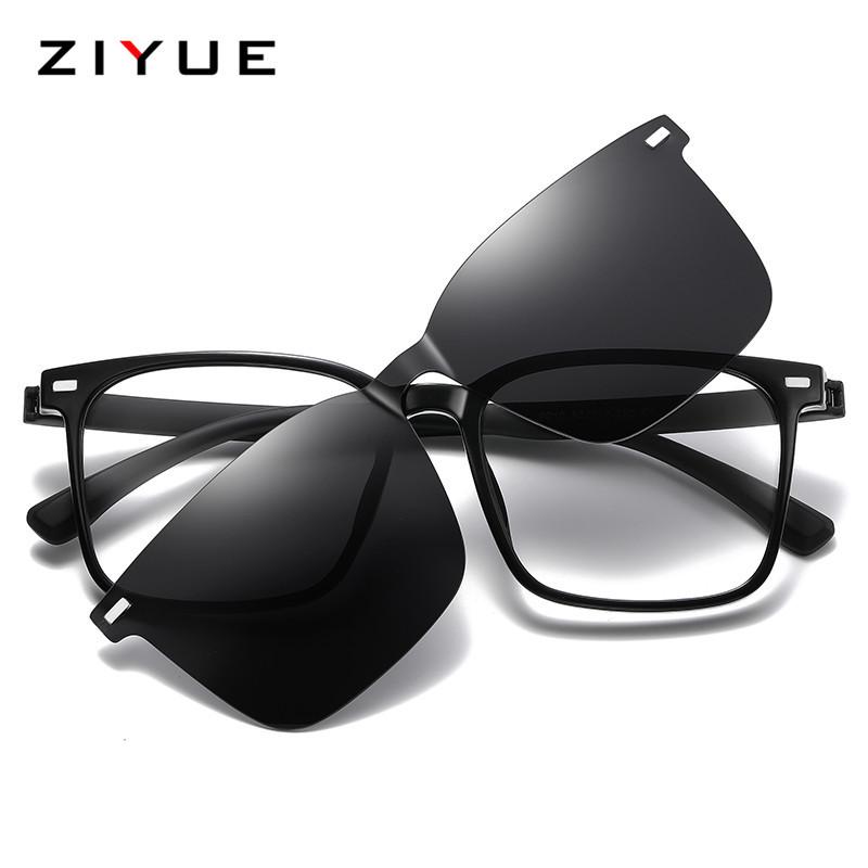 Модные поляризованные солнцезащитные очки-клипсы, оправа TR90, готовы для установки линз по рецепту, защита от УФ-лучей