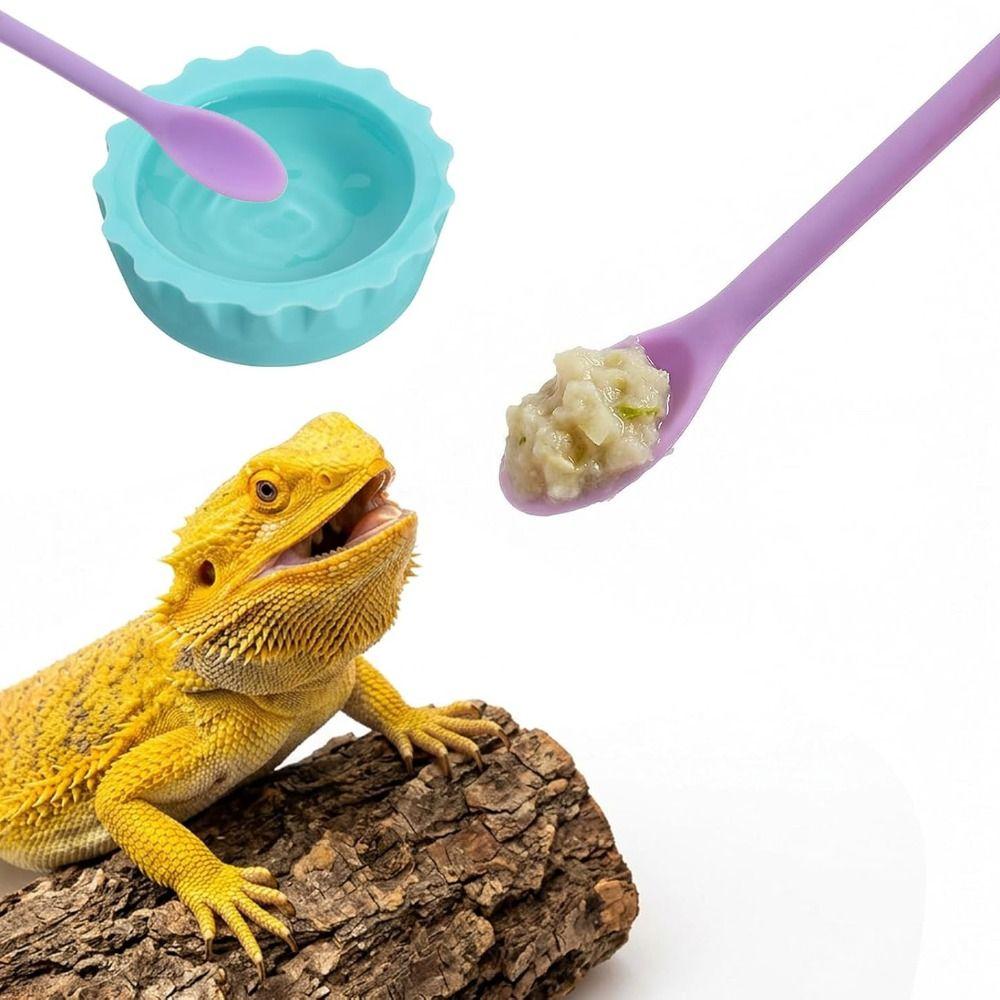 6pcs Silicone Feeding Dish Reusable Gecko Feeding Cups BPA Free Small Reptile Bowl Pet Supplies