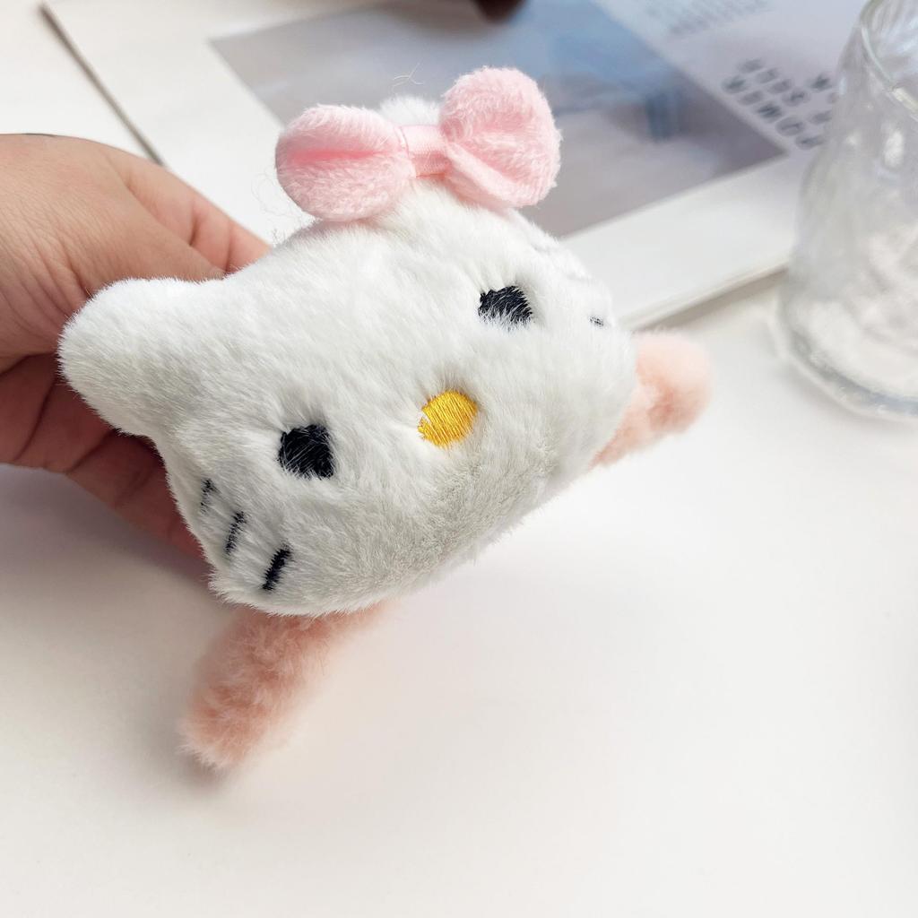 Милая Плюшевая Заколка для Волос Двусторонняя Когти Акулы Hello Kitty