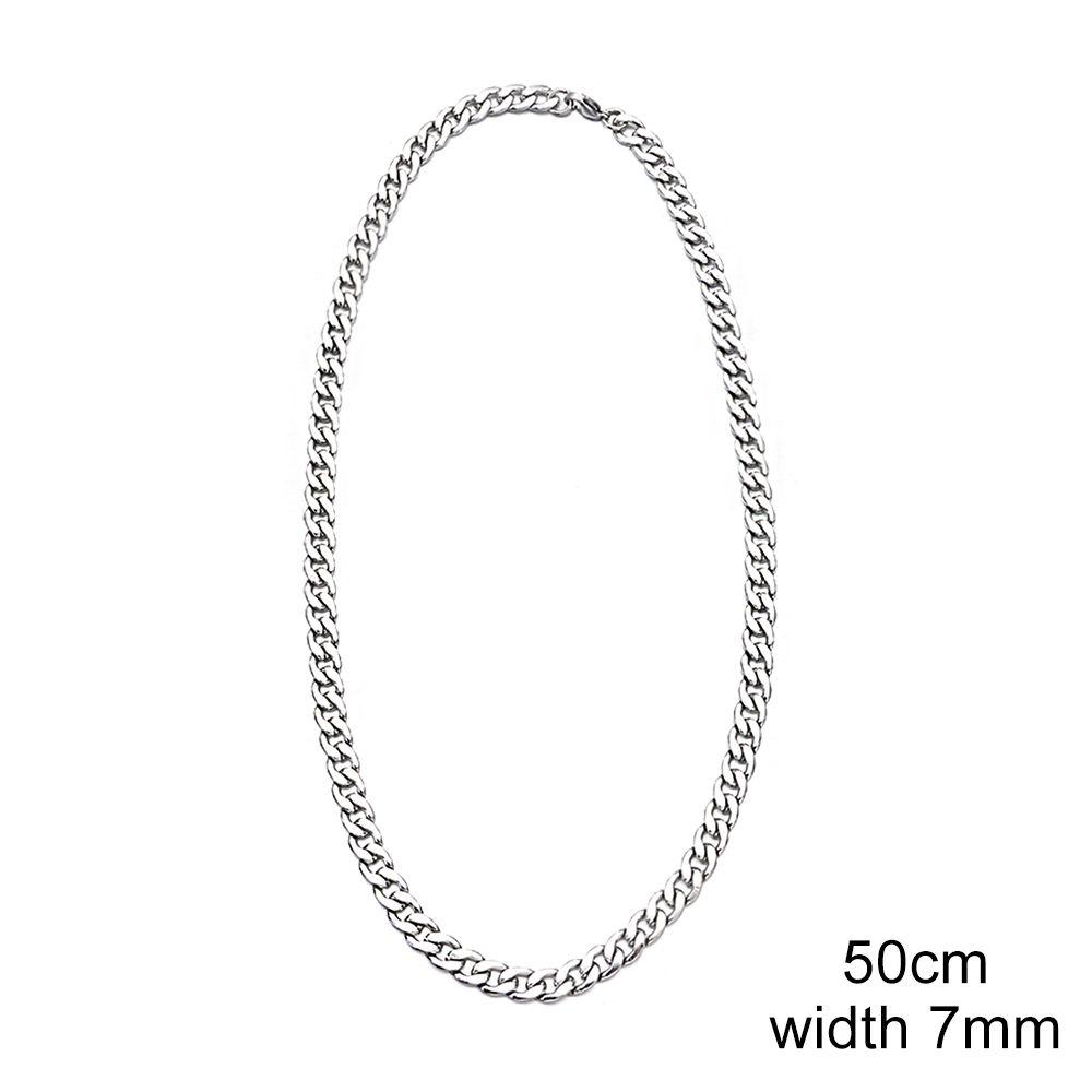5/7/9/ММ Модный Чокер Крутой Тяжелый Звено Металлический Воротник Кубинская Цепь Ожерелье из Нержавеющей Стали
