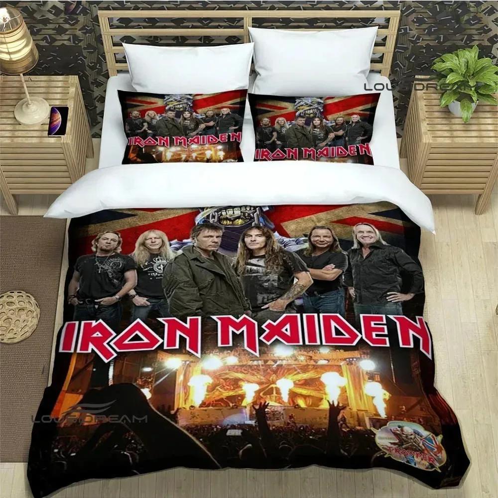 I-Iron-M-Maiden Комплекты постельного белья Изысканный 3D Рок-группа Комплект постельных принадлежностей Пододеяльник Комплект одеяла Комплект постельного белья Подарок для поклонников рока