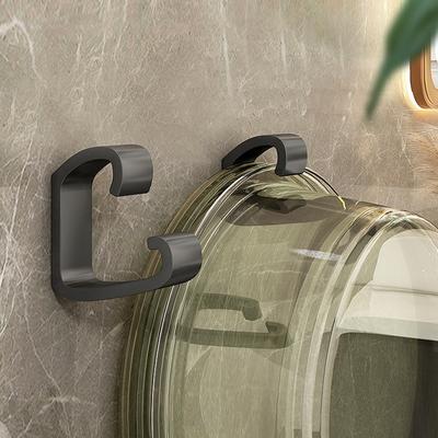 Железные самоклеящиеся настенные крючки без сверления, крючок для хранения раковины для домашних полотенец, вешалка, дверной органайзер, аксессуары для ванной комнаты
