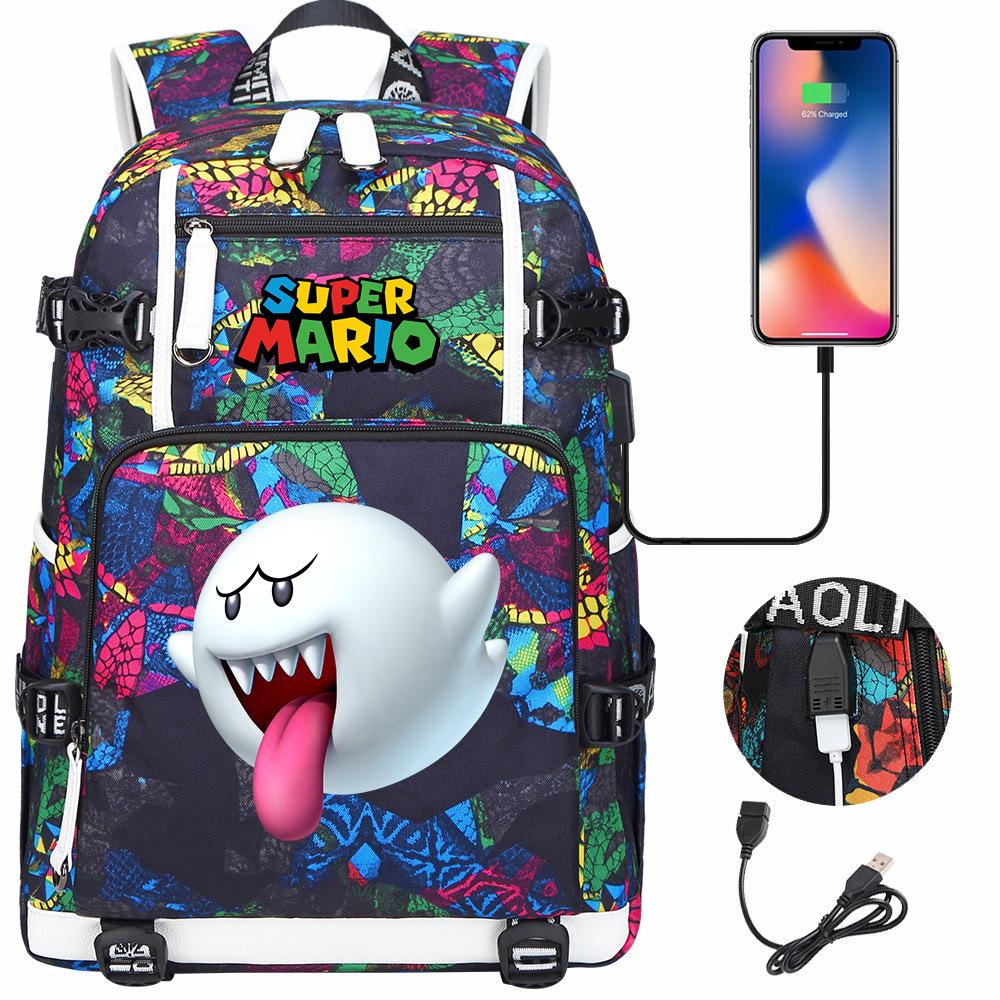 Large Capacity Youth Backpack Trendy Print Unisex Casual Travel Daypack Lightweight Waterproof Teens School Bag