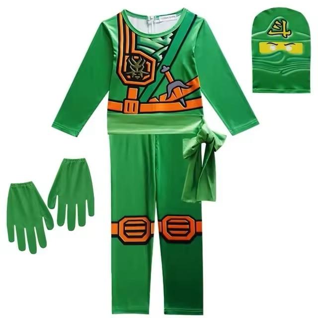 Ninjago Costume Kids Green Ninja 5-6 Years Role Play Party Outfit