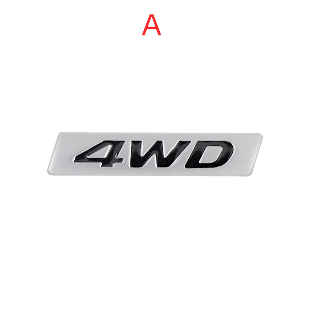 3d Metal 4WD Logo Rear Trunk Tailgate Fender Emblem Badge Sticker Decals for H/yundai IX25 IX35 Tucson