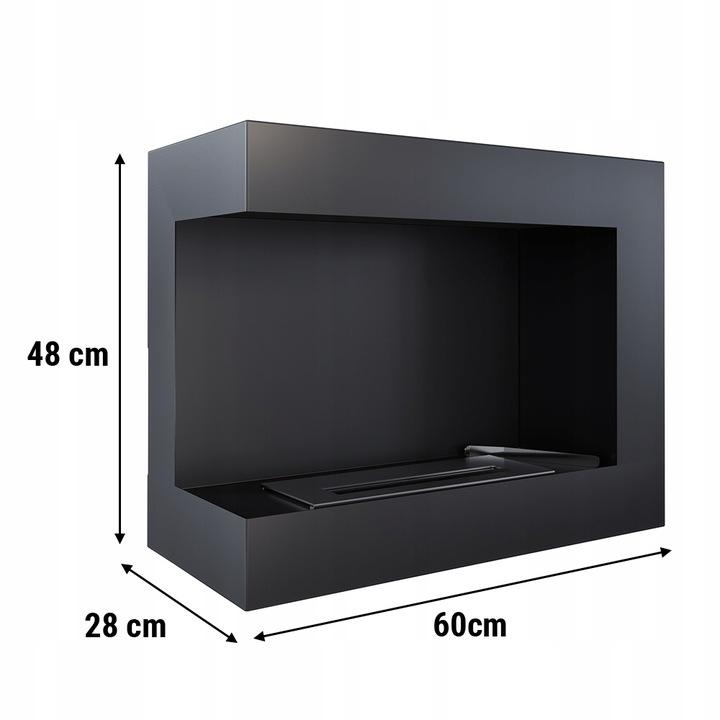 Камин на биоэтаноле левосторонний с набором декоративных камней