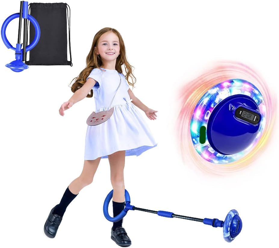 Детское светящееся кольцо для прыжков со счетчиком, светящееся маховое колесо, светящийся прыгающий мяч, складной мяч для прыжков через лодыжку, прыгающий мяч – спортивные игрушки для прыжков