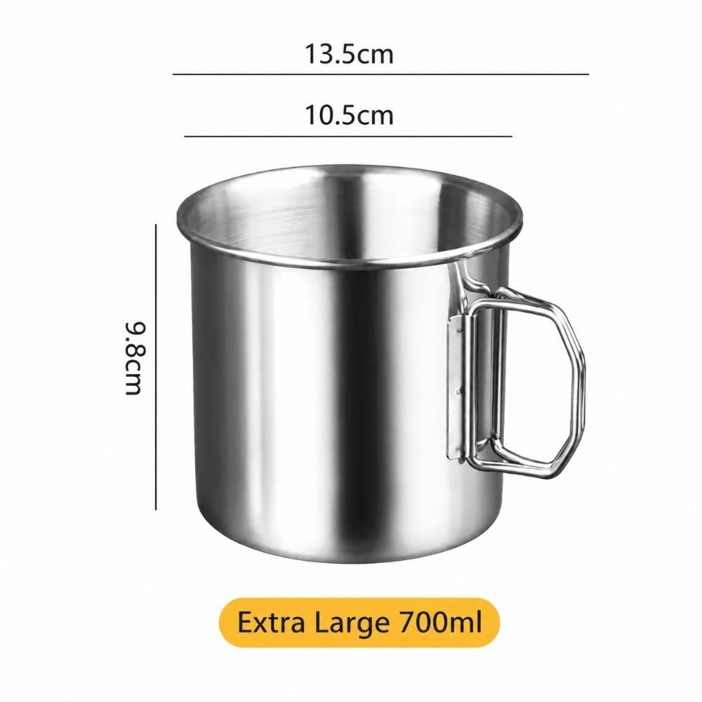 304 Stainless Steel Camping Cup 250-700ml Stainless Steel Mug Travel Cup For Home Office Outdoor