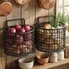 1/2/3 Grids Wall Mounted Storage Basket Large Capacity Comb Storage Bucket Kitchen Shelf  Bathroom