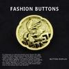 10Pcs Round Button Cardigan New Chinese Sweater Trench Coat High-End Exquisite Metal Decorative Buttons