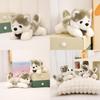 Adorable Plush Husky Dog Pillow Toy Soft Stuffed Animal Gift For Kids And Adults