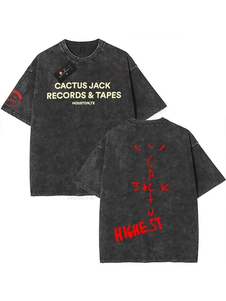 Travis Scott Oversized Washed Look Mom I Can Fly TShirt Cactus Jack Tee