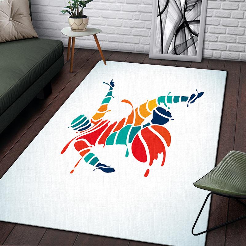 3d футбольный спортивный силуэтный ковер с узором для гостиной, коврики для кемпинга, пикника, противоскользящий коврик, коврик для ползания, подарок для фанатов
