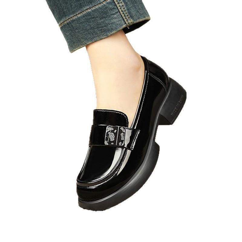 Модные ретро лоферы на платформе, женские, осенние, новые, в британском стиле, повседневные, из маленькой кожи, на платформе, удобная повседневная обувь
