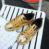 Big Size 36-46 Gold Mens Running Shoes Luxuxy Outdoor Walking Jogging Shoes for Male Footwear Women Casual Sneakers Unisex Skateboard Shoes